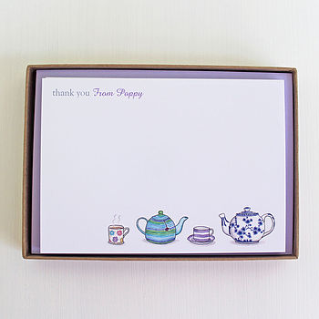 Personalised Tea Notecards Set, 5 of 8