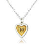 Hearts Of Gold Sterling Silver Heart Necklace, thumbnail 2 of 6