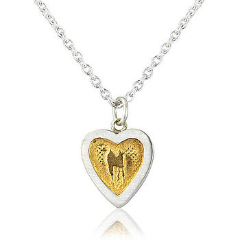 Hearts Of Gold Sterling Silver Heart Necklace, 2 of 6