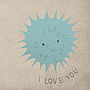 'I Love You' Sea Urchin Valentine's Day Card, thumbnail 2 of 2