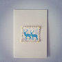 Hand Printed Deer And Damask Card, thumbnail 1 of 2