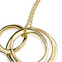 18ct Gold Vermeil Three Infinity Ring Necklace, thumbnail 1 of 6