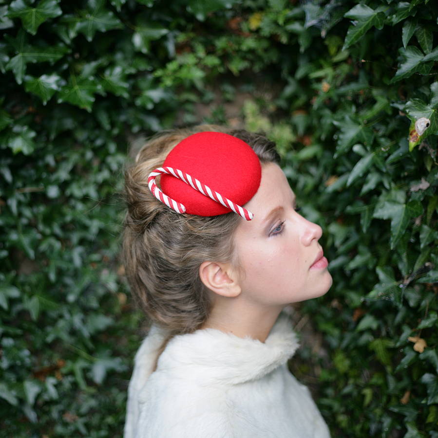 christmas candy cane, felt hat by the headmistress | notonthehighstreet.com