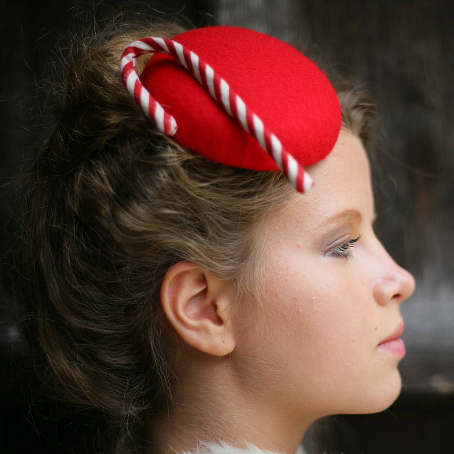 christmas candy cane, felt hat by the headmistress | notonthehighstreet.com