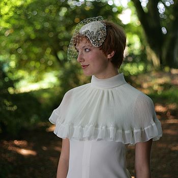 Vintage Inspired Bridal Headdress With Veil, 3 of 3