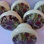 Pink Floral Collage Door Drawer Cupboard Knob, thumbnail 3 of 6