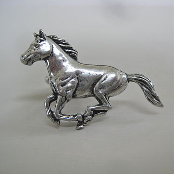 Pewter Galloping Horse Cufflinks, 2 of 5