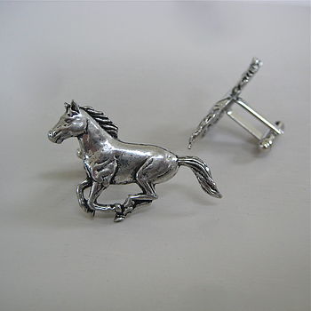 Pewter Galloping Horse Cufflinks, 3 of 5