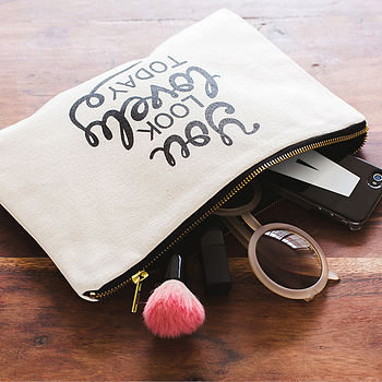 'You Look Lovely Today' Canvas Pouch, 5 of 9
