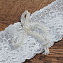 Simply Pearls And Lace Garter, thumbnail 2 of 3