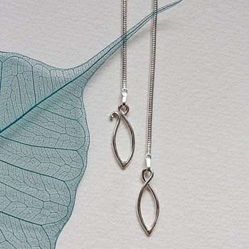 Elegant Sterling Silver Leaves Necklace, 4 of 7