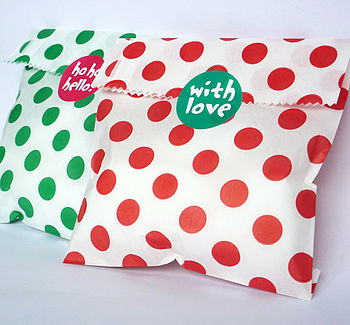 Spotty Christmas Party Bags And Stickers, 8 of 8