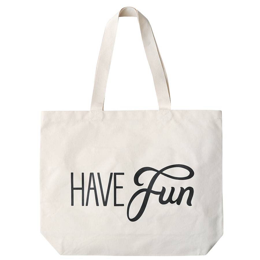 'have fun' big canvas bag by alphabet bags | notonthehighstreet.com