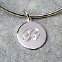 Solid Silver Initial Bangle, thumbnail 2 of 6