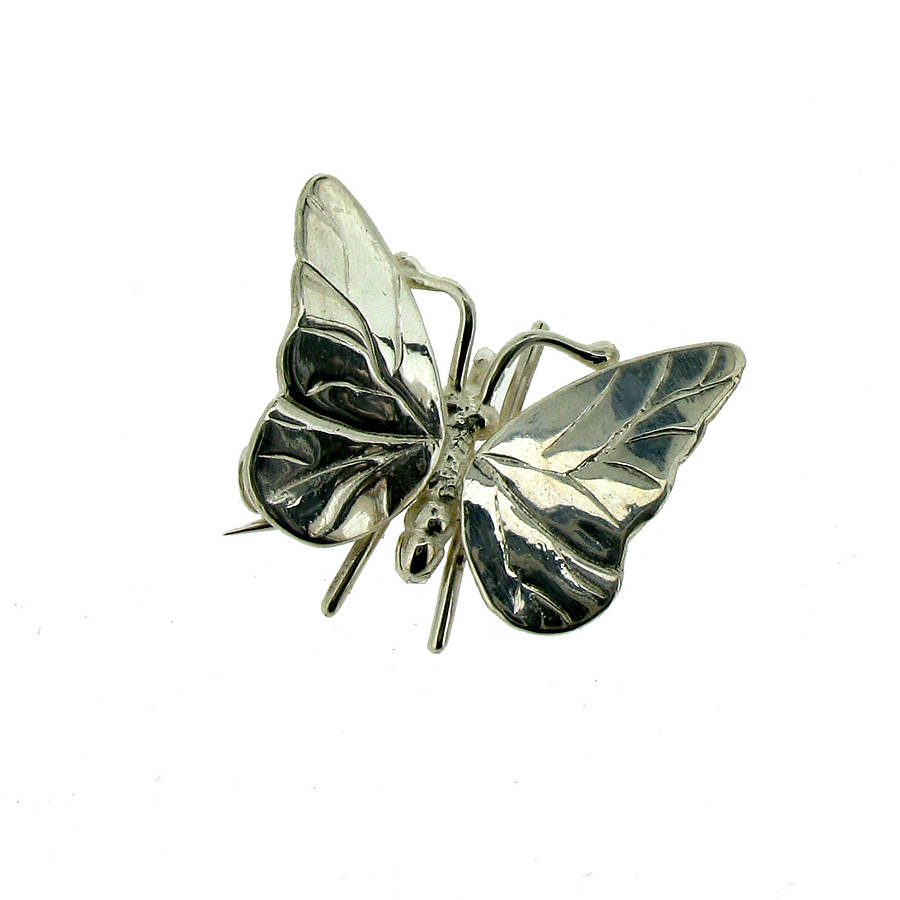 Small Silver Butterfly Brooch, 1 of 4