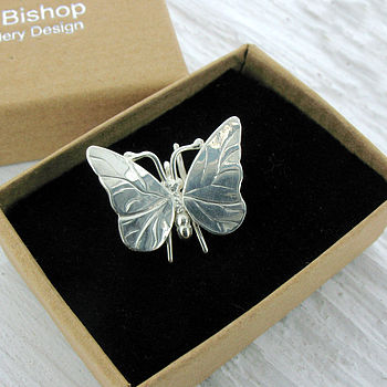 Small Silver Butterfly Brooch, 3 of 4
