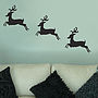 Set Of Three Reindeer Wall Stickers, thumbnail 1 of 1