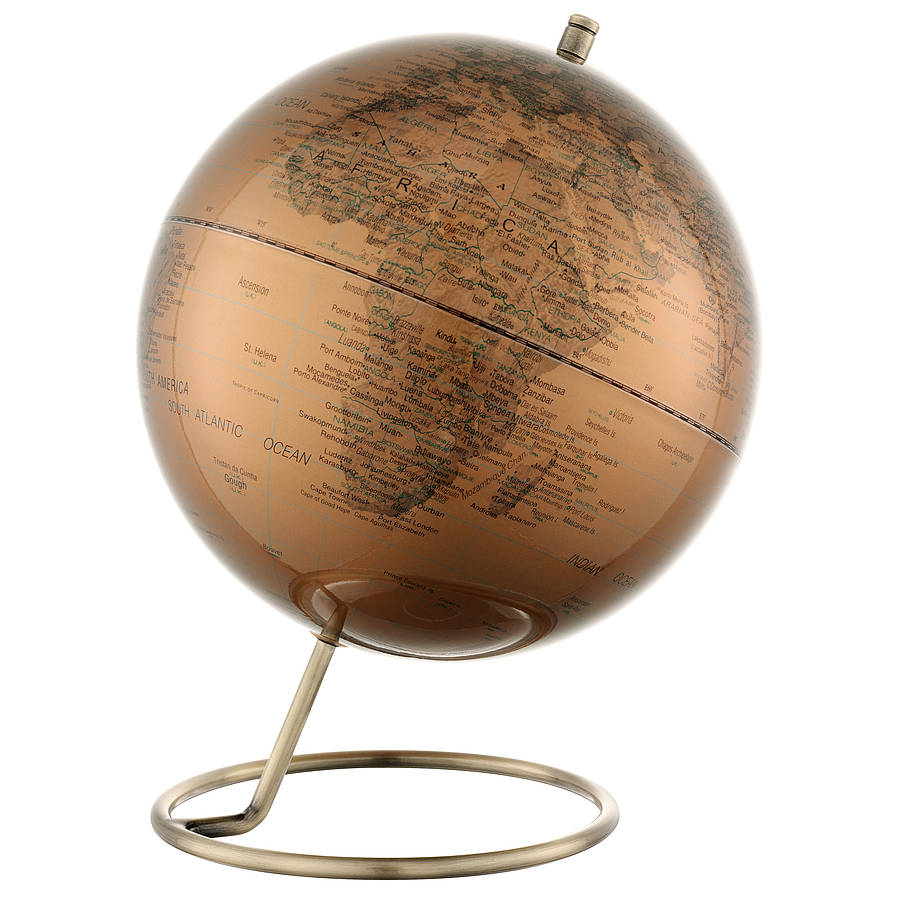 Metallic World Map Globe, 1 of 2