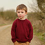 Childs Cotton And Cashmere Raglan Jumper, thumbnail 1 of 5