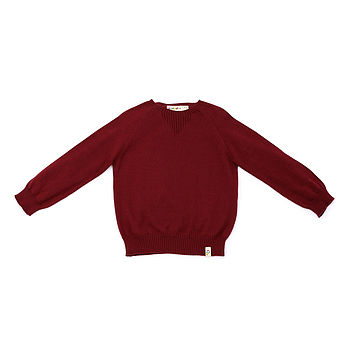 Childs Cotton And Cashmere Raglan Jumper, 3 of 5