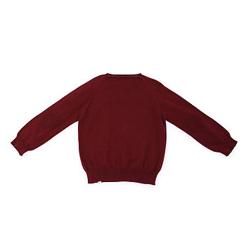 Childs Cotton And Cashmere Raglan Jumper, 4 of 5