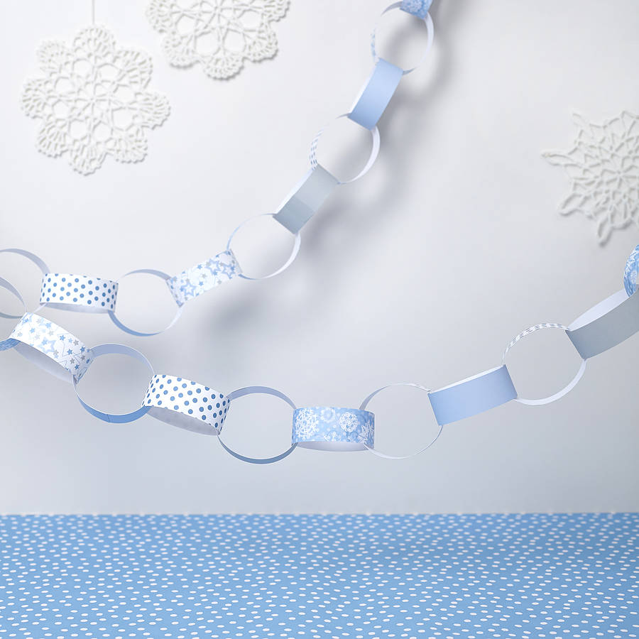 Blue Christmas Paper Chain Kit By Altered Chic Notonthehighstreet