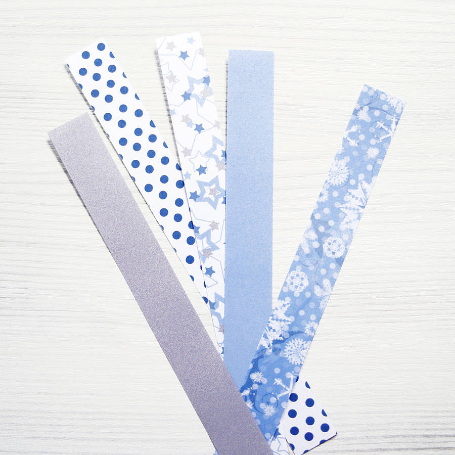 Blue Christmas Paper Chain Kit By Altered Chic Notonthehighstreet
