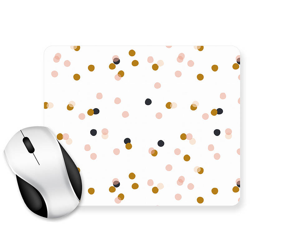 Confetti Mouse Mat Rectangle, 1 of 2