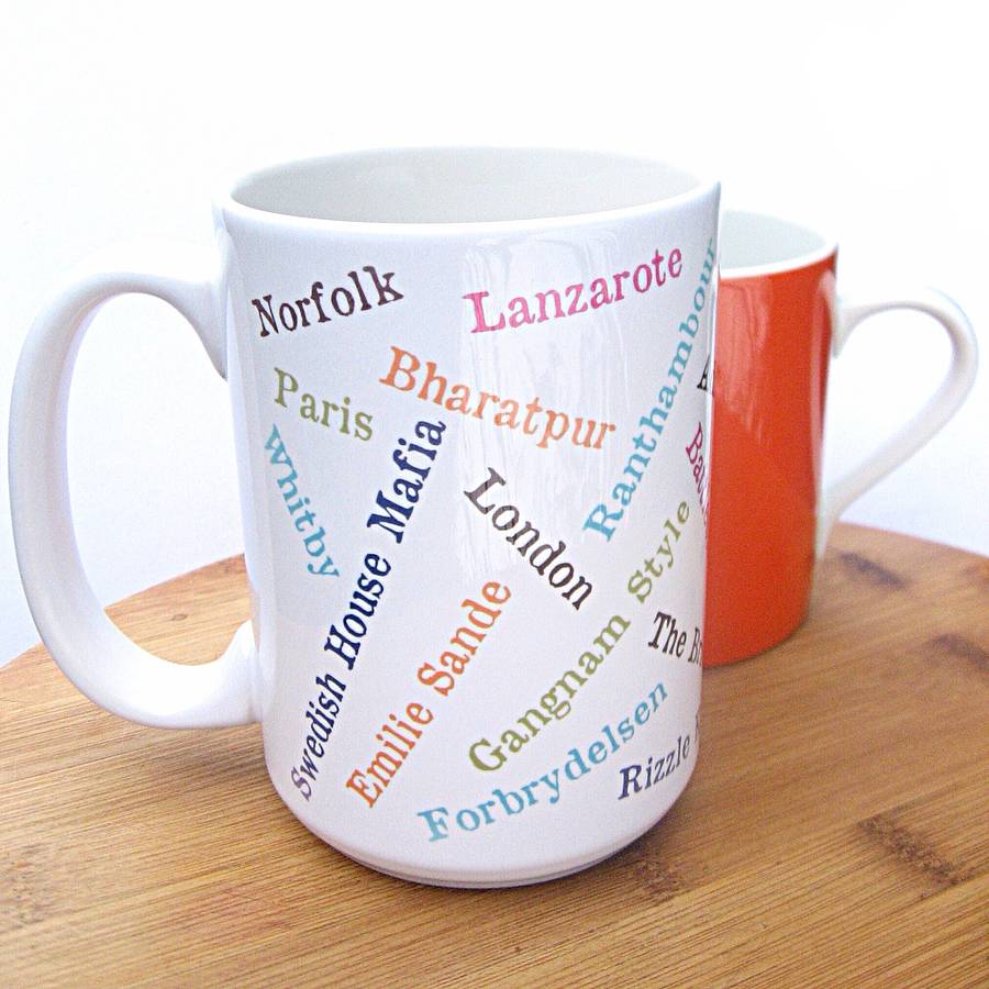 Personalised Favourite Words Big Mug By Flaming Imp