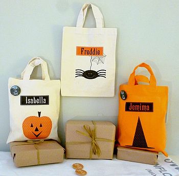Childs Personalised Halloween Trick Or Treat Bag, 2 of 3