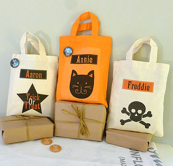 Childs Personalised Halloween Trick Or Treat Bag, 3 of 3