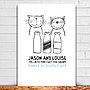 'Cats That Got The Cream' Engagement Print Gift, thumbnail 2 of 7