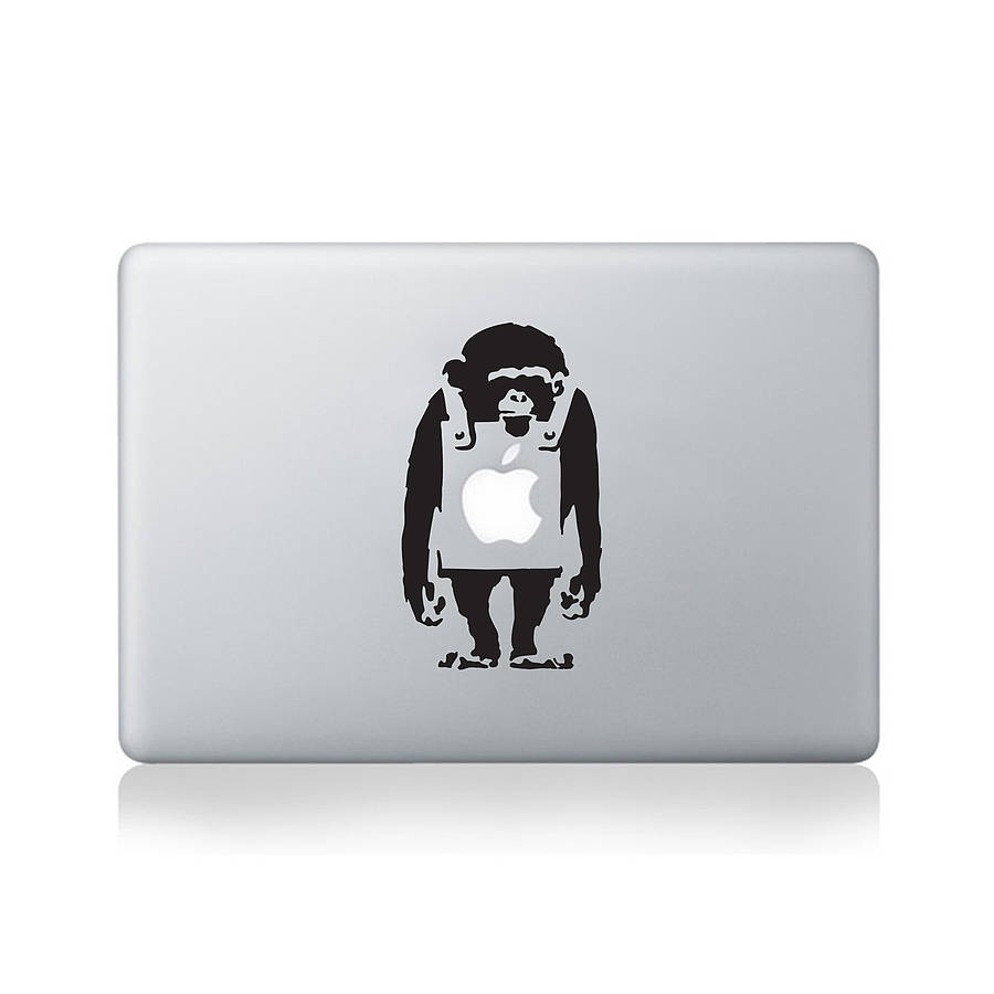 Banksy Monkey Decal For Macbook, 1 of 4