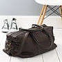 Personalised Corporate Gift Leather Weekend Bag, thumbnail 4 of 9