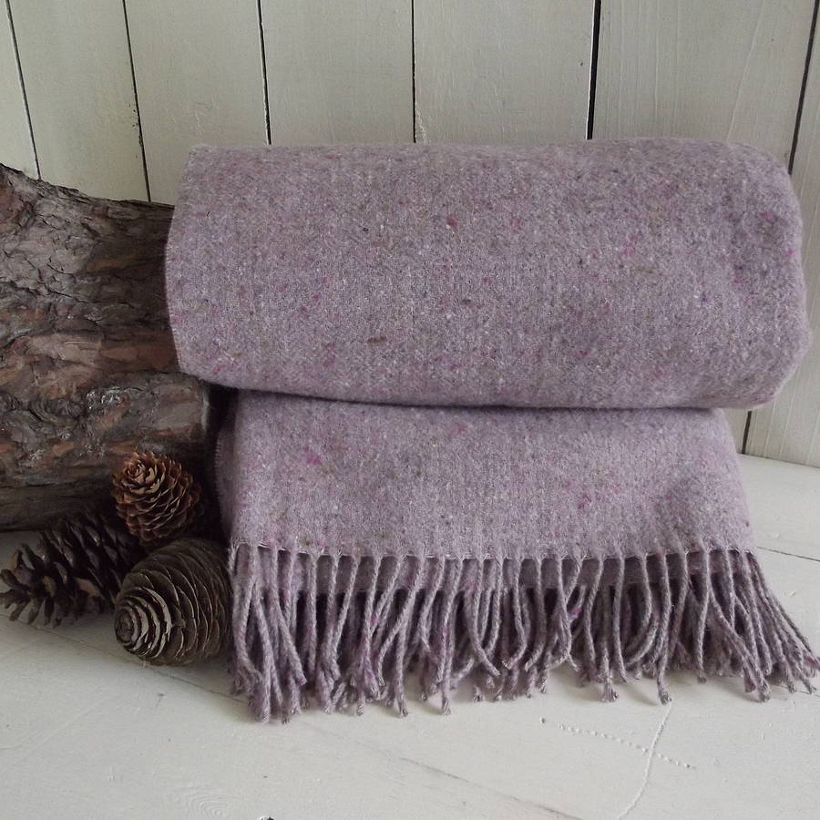 'irish heather' tweed wool throw by rustic country crafts ...