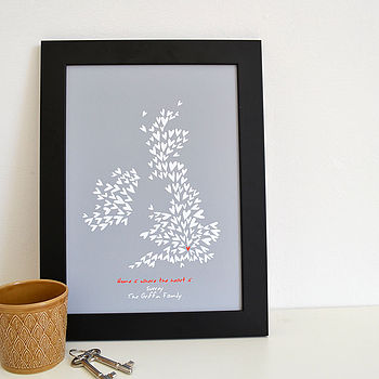 Personalised 'Home Is Where The Heart' Print, 3 of 5