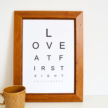 Personalised 'Love At First Sight' Print, 2 of 3