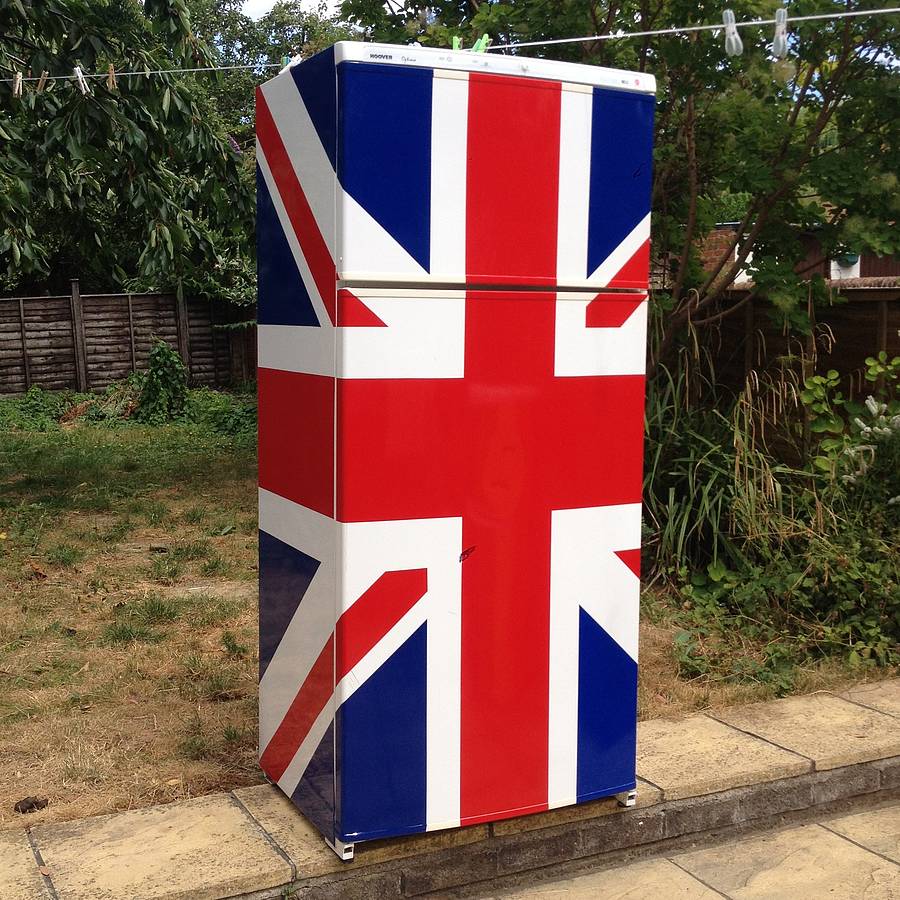 Union Jack Vinyl Fridge Cover By Vinyl Revolution