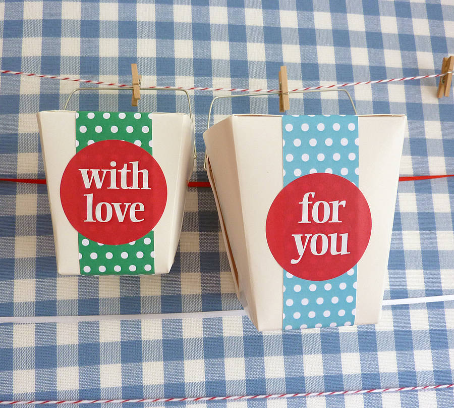 Christmas Gift Boxes And Stickers Set Of 12 By Little Cherub Design | notonthehighstreet.com