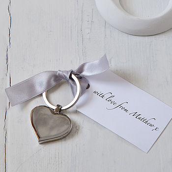 Personalised Heart Christmas Keyring With Tag, 2 of 4