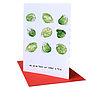 'Oh Go On Then Jus Gimme A Few' Sprout Christmas Card, thumbnail 1 of 3