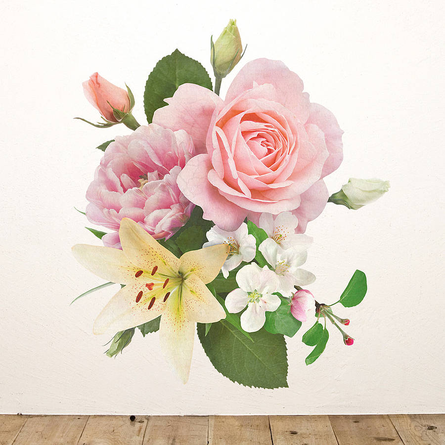 vintage inspired floral wall sticker by oakdene designs