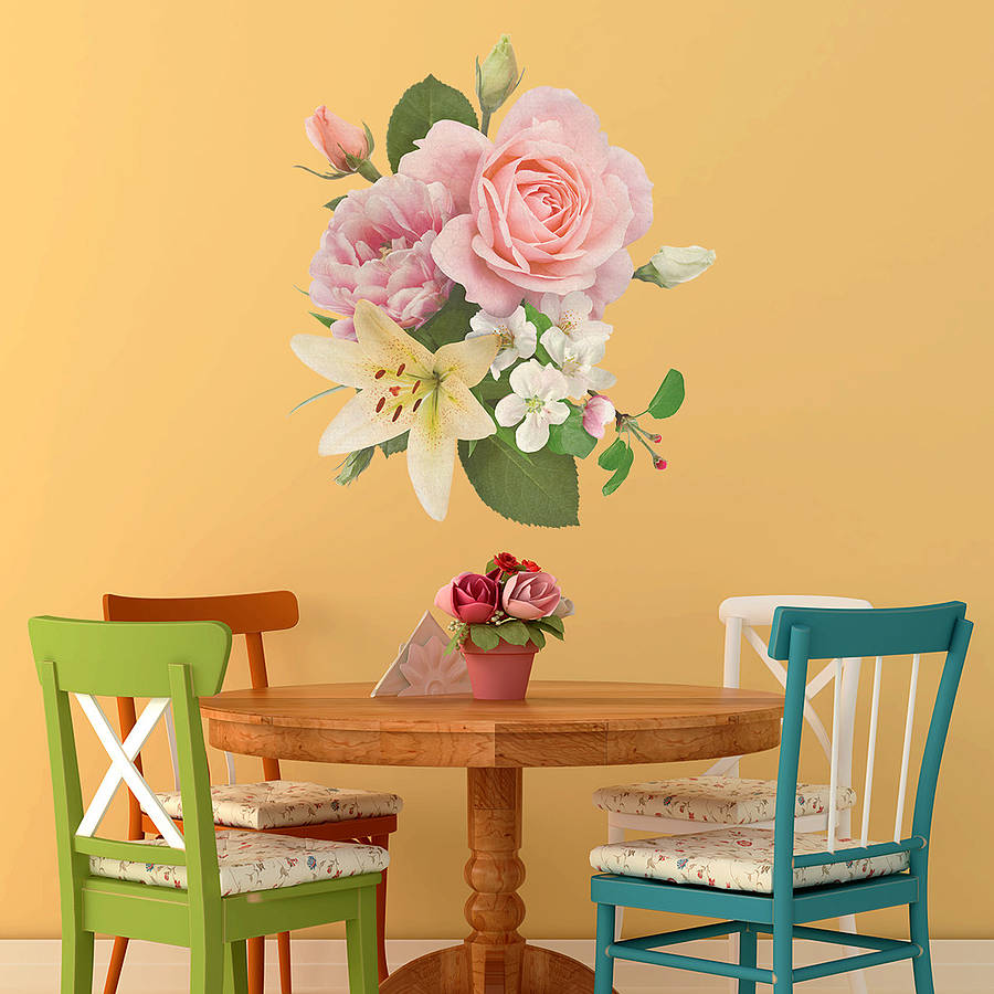 vintage inspired floral wall sticker by oakdene designs