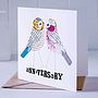 Personalised Love Bird 'Anniversary' Card, thumbnail 1 of 2