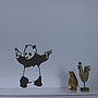 Banksy Panda Bear Vinyl Wall Decal, thumbnail 3 of 5