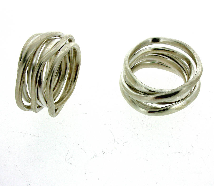 silver or gold coiled ring by will bishop jewellery design ...