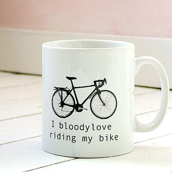 I Bloody Love Riding My Bike Cyclists Gift Mug, 6 of 7