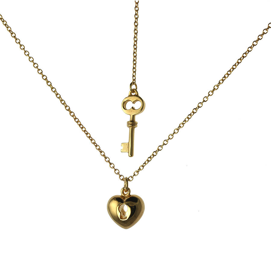 Heart And Key Necklace By Jana Reinhardt | notonthehighstreet.com