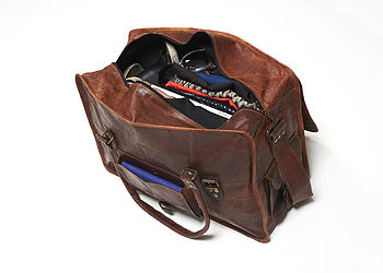 Leather Weekend Bag, 9 of 11