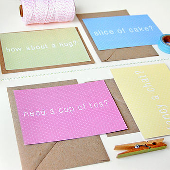 Tea And Cake Notecards By Clara and Macy | notonthehighstreet.com